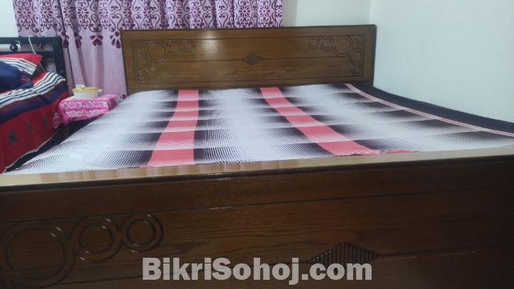 Malaysian wood cot with mattress